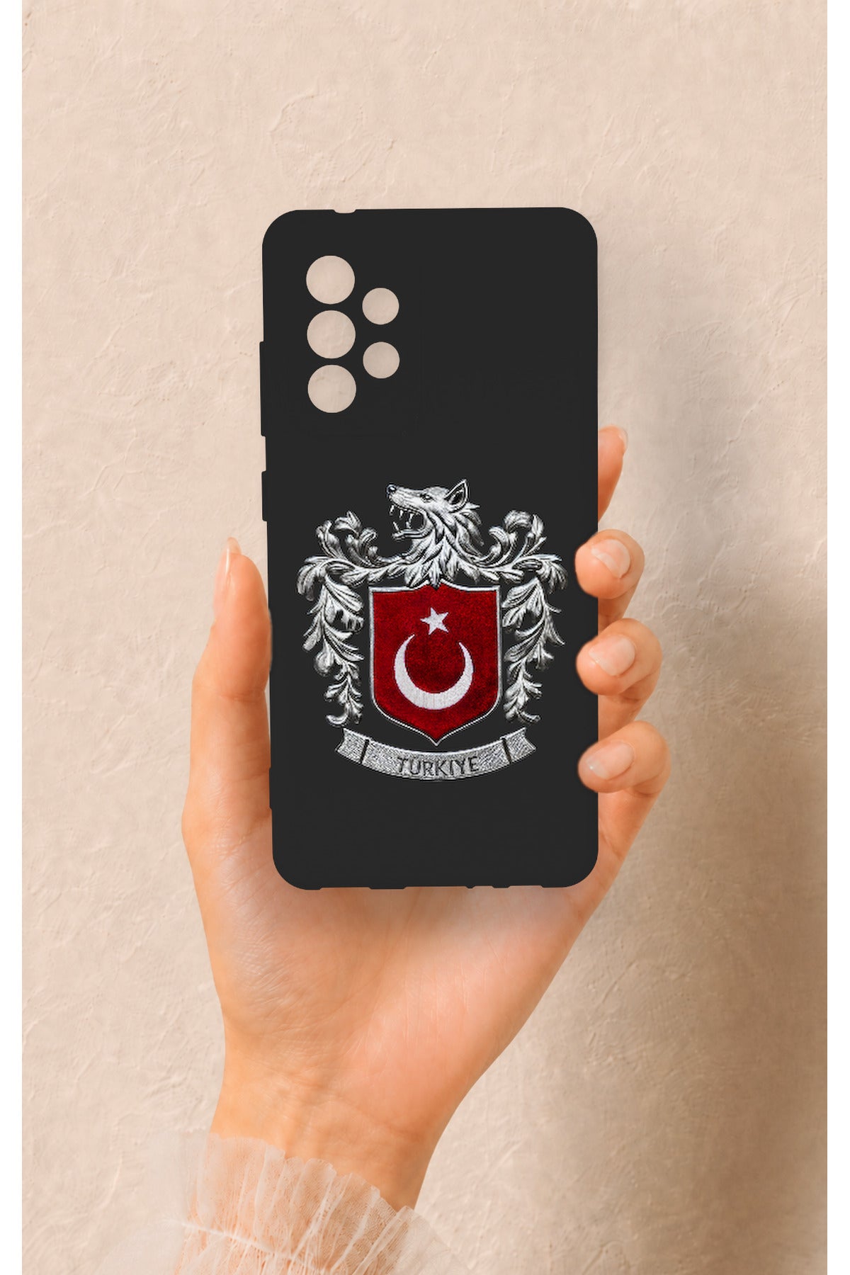Samsung A52 Uyumlu Türk Arma Desenli Silikon Kılıf