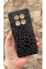 Redmi Note 14 Pro 5G Uyumlu Leopar Desenli Silikon Darbe Emici Klasik Korumalı Rubber Kılıf