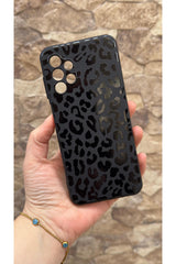 Samsung Galaxy A13 Uyumlu Leopar Desenli Silikon Darbe Emici Klasik Korumalı Rubber Kılıf
