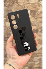 Tecno Camon 40 4G Uyumlu Kalpli Panda Desenli Silikon Darbe Emici Klasik Korumalı Rubber Kılıf