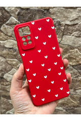 Redmi Note 11 Pro/Note 12 Pro 4G Uyumlu Mini Beyaz Kalp Desenli Silikon Darbe Emici Korumalı Kılıf