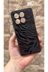 Poco X6 Pro 5G Uyumlu Zebra Desenli Silikon Darbe Emici Klasik Korumalı Rubber Kılıf