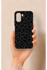 Oppo A6T Uyumlu Siyah Leopar Desenli Silikon Kılıf
