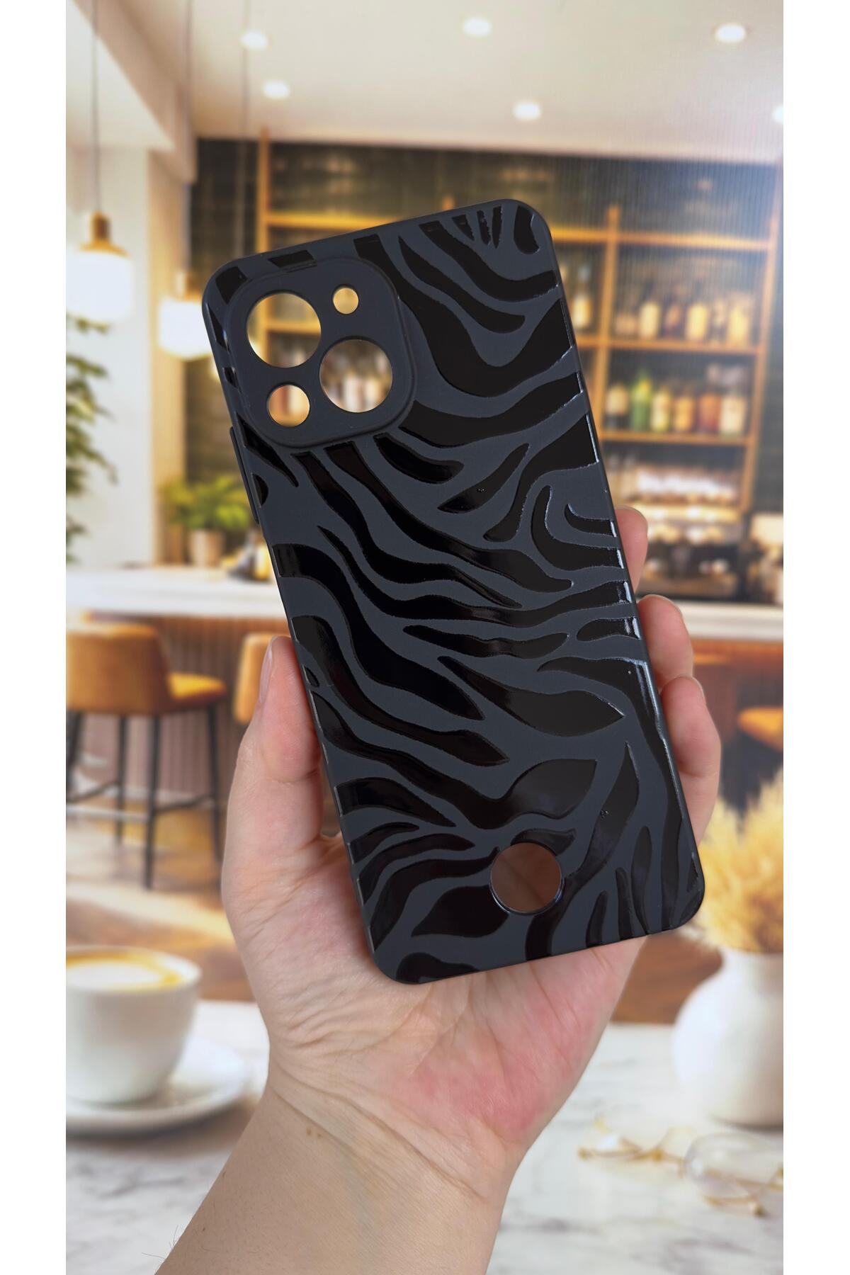 REEDER S23 PRO MAX Uyumlu Zebra Desenli Silikon Darbe Emici Klasik Korumalı Rubber Kılıf