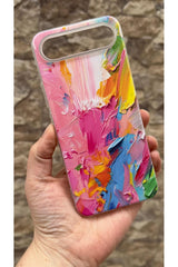 Tecno Spark Slim Uyumlu Renkli Soyut Desenli Şeffaf Darbe Emici Kamera Korumalı Clear Kılıf