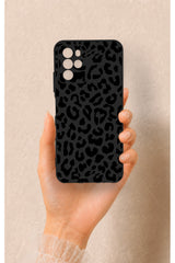 Omix x700 Uyumlu Siyah Leopar Desenli Silikon Kılıf