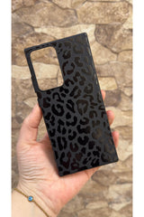 Samsung Galaxy Note 20 Ultra Uyumlu Leopar Desenli Silikon Darbe Emici Klasik Korumalı Rubber Kılıf
