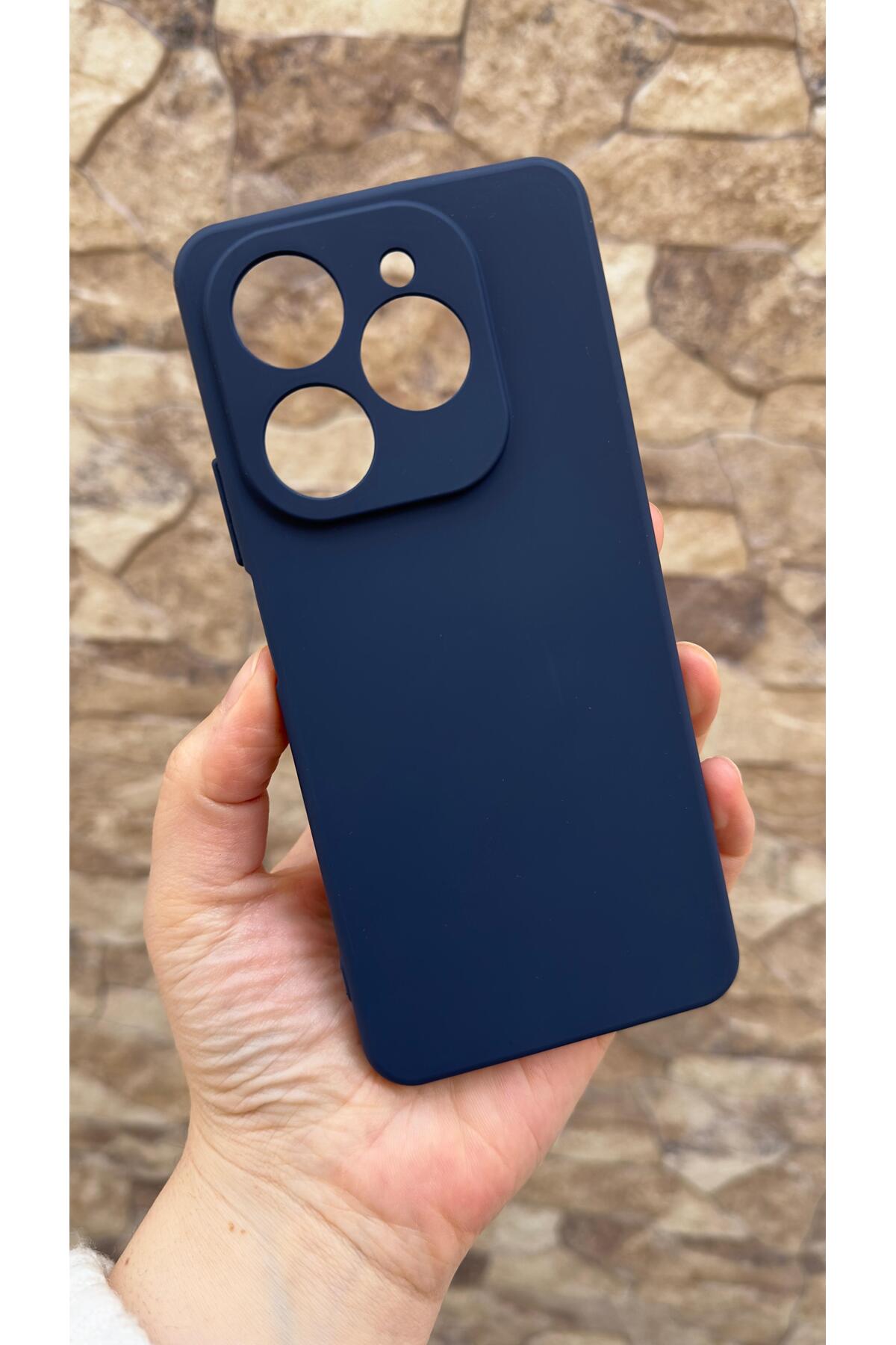 Tecno Spark 20 Pro Uyumlu Silikon Darbe Emici Klasik Korumalı Rubber Kılıf