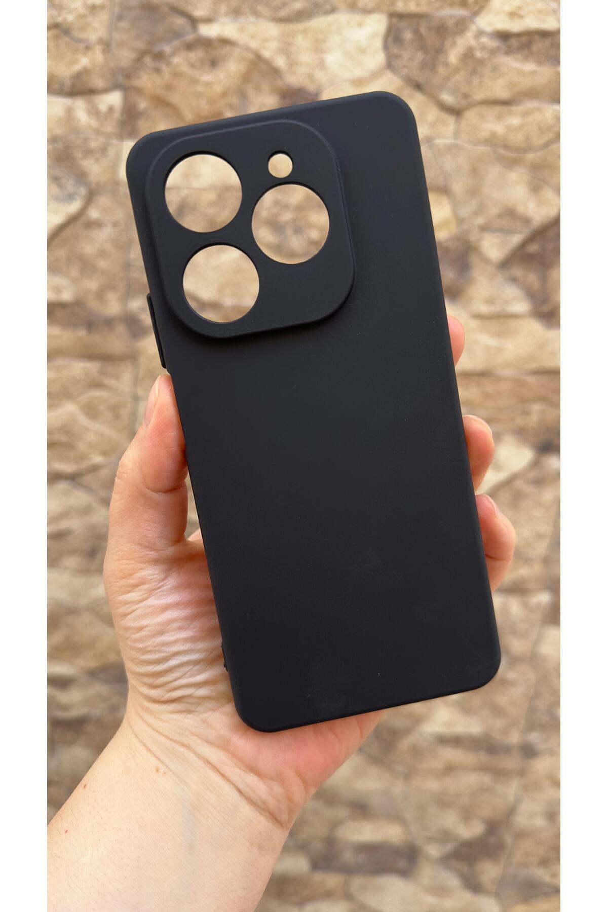 Tecno Spark 20 Pro Uyumlu Silikon Darbe Emici Klasik Korumalı Rubber Kılıf