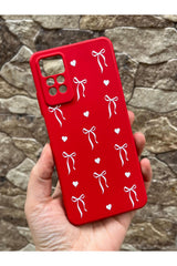 Redmi Note 11 Pro/Note 12 Pro 4G Uyumlu Kalpli Fiyonk Desenli Silikon Darbe Emici Korumalı Kılıf
