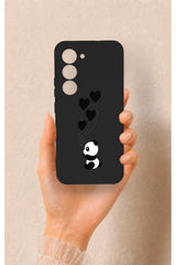 Tecno Spark 40 Pro Uyumlu Kalpli Panda Desenli Silikon Kılıf