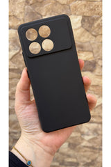 Poco X6 Pro 5G Uyumlu Silikon Darbe Emici Klasik Korumalı Rubber Kılıf