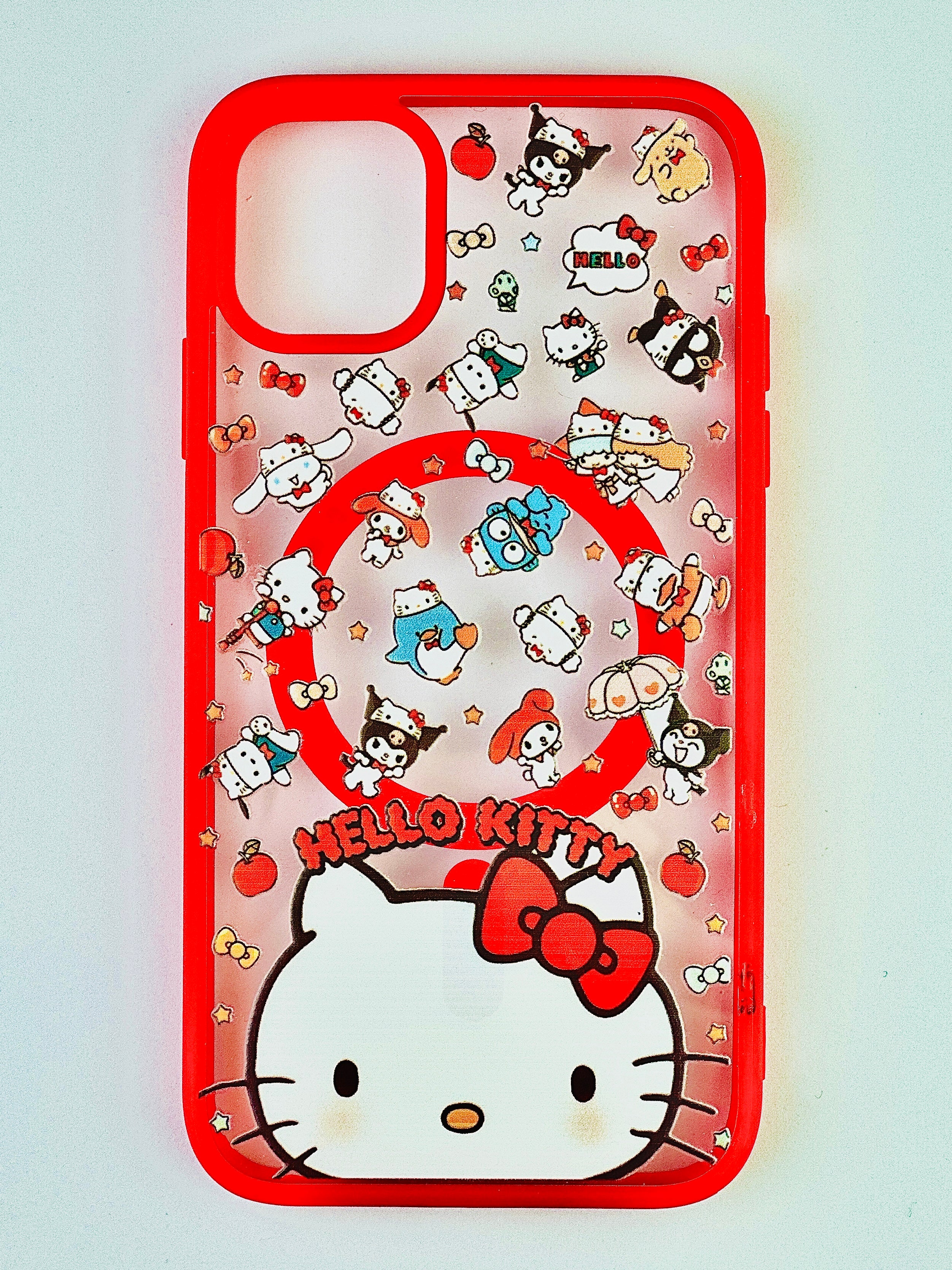 Magsafe Özellikli Hello Kitty Figürlü Kırmızı Kitty Mix Kılıf