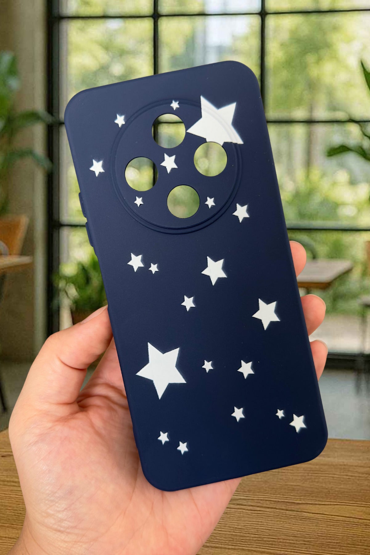 TECNO SPARK 30C Uyumlu Mini Yıldız Desenli Silikon Darbe Emici Klasik Korumalı Rubber Kılıf