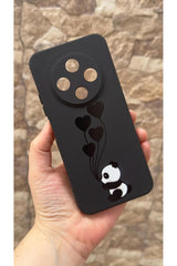 TECNO SPARK 30C Uyumlu Kalpli Panda Desenli Silikon Darbe Emici Klasik Korumalı Rubber Kılıf