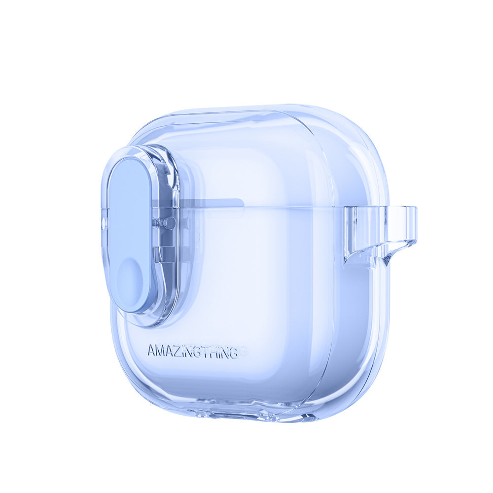 Airpods 4 Kılıf Amazingthing Magnetik Kilit Tasarımlı Minimal Serisi Kılıf Mavi
