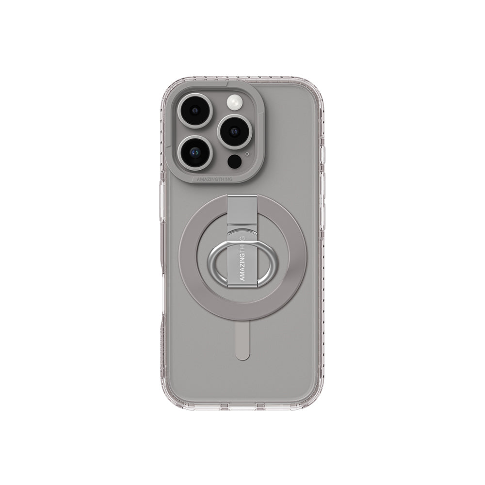 Apple iPhone 16 Pro Max Kılıf Magsafe Şarj Özellikli Yüzük Standlı Amazingthing Titan Pro Serisi Kapak