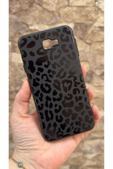 Samsung Galaxy J7 Prime Uyumlu Leopar Desenli Silikon Darbe Emici Rubber Kılıf