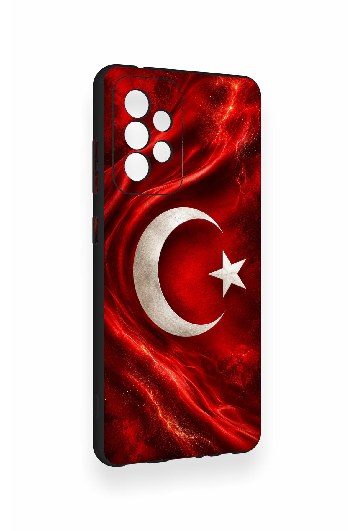 Samsung A52 Uyumlu Türk Bayrağı Desenli Silikon Kılıf