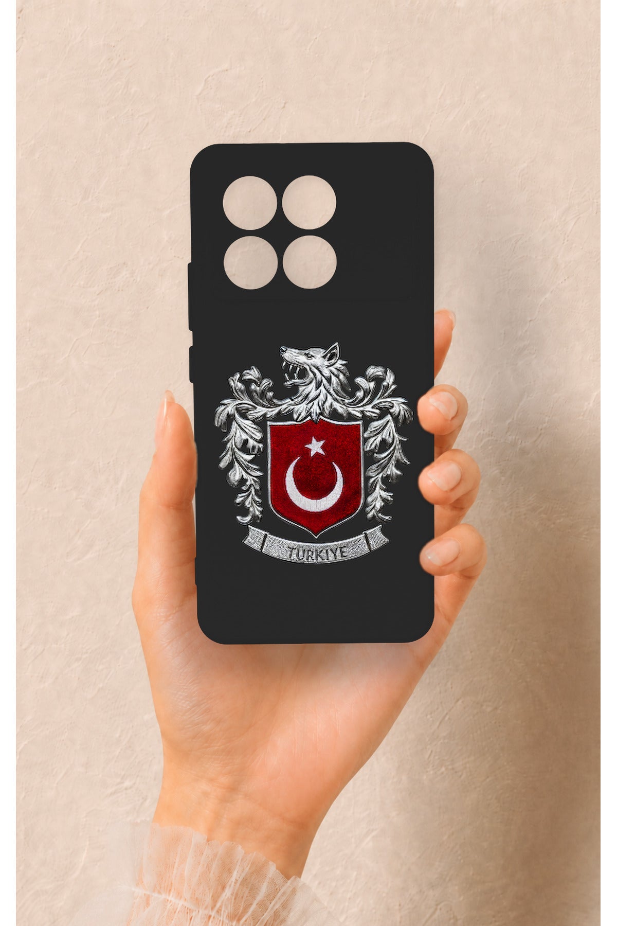 Poco X6 Pro Uyumlu Türk Arma Desenli Silikon Kılıf