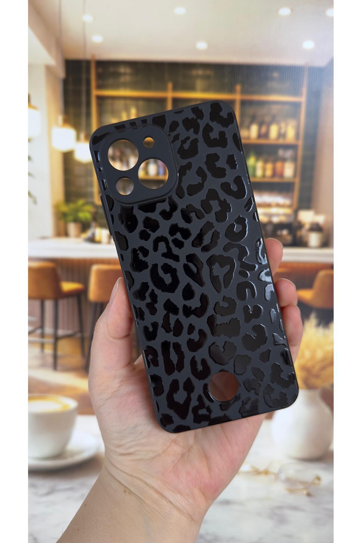 REEDER S23 PRO MAX Uyumlu Leopar Desenli Silikon Darbe Emici Klasik Korumalı Rubber Kılıf