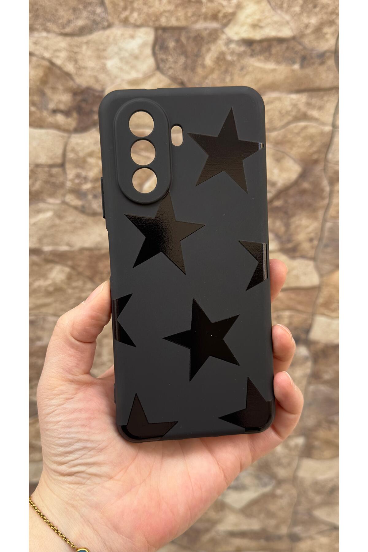 Huawei Nova Y70 Uyumlu Star Silikon Darbe Emici Klasik Korumalı Rubber Kılıf