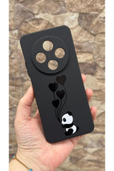 Redmi 14C Uyumlu Kalpli Panda Desenli Silikon Darbe Emici Klasik Korumalı Rubber Kılıf