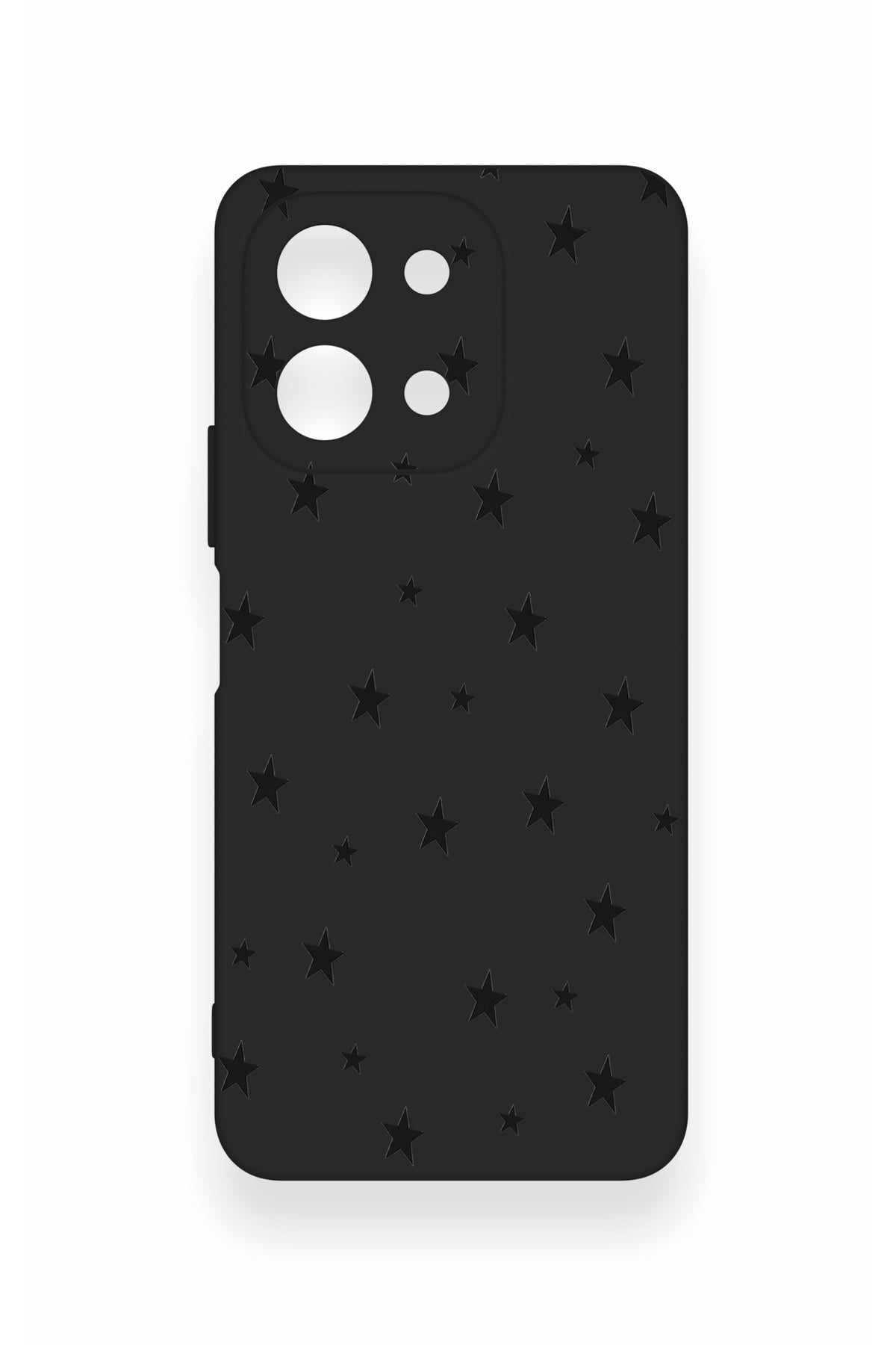 Vivo Y28 Uyumlu Mini Siyah Yıldız Desenli Silikon Kılıf