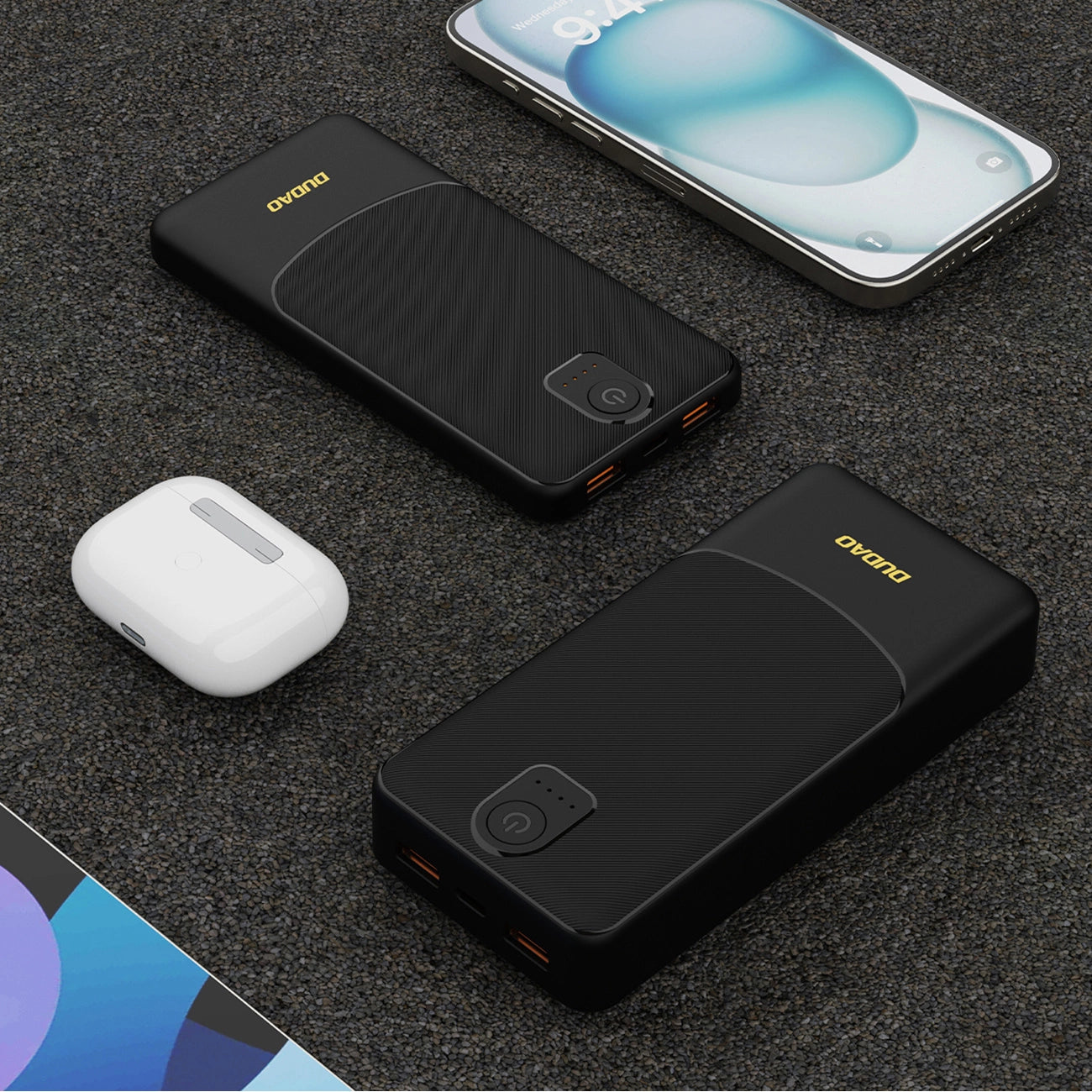 DUDAO K10PRO 20.000mAh Powerbank 10W Şarj Gücü 1x USB-C Giriş ve 2x USB Çıkış - Beyaz