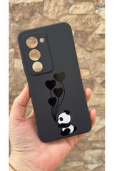 Redmi 15 Uyumlu Kalpli Panda Desenli Silikon Darbe Emici Klasik Korumalı Rubber Kılıf