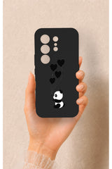Tecno Camon 50 4G Uyumlu Kalpli Panda Desenli Silikon Kılıf