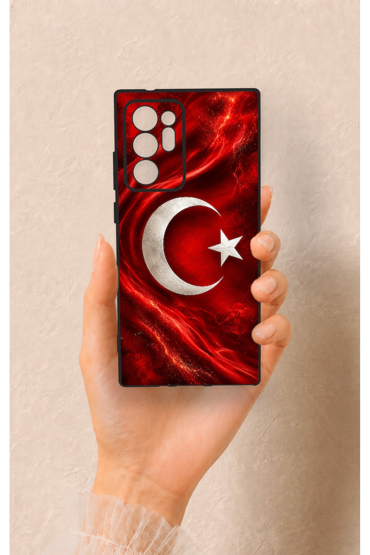 Samsung Note 20 Ultra Uyumlu Türk Bayrağı Desenli Silikon Kılıf