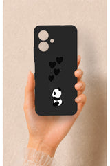 Tecno Spark Go 2 Uyumlu Kalpli Panda Desenli Silikon Kılıf