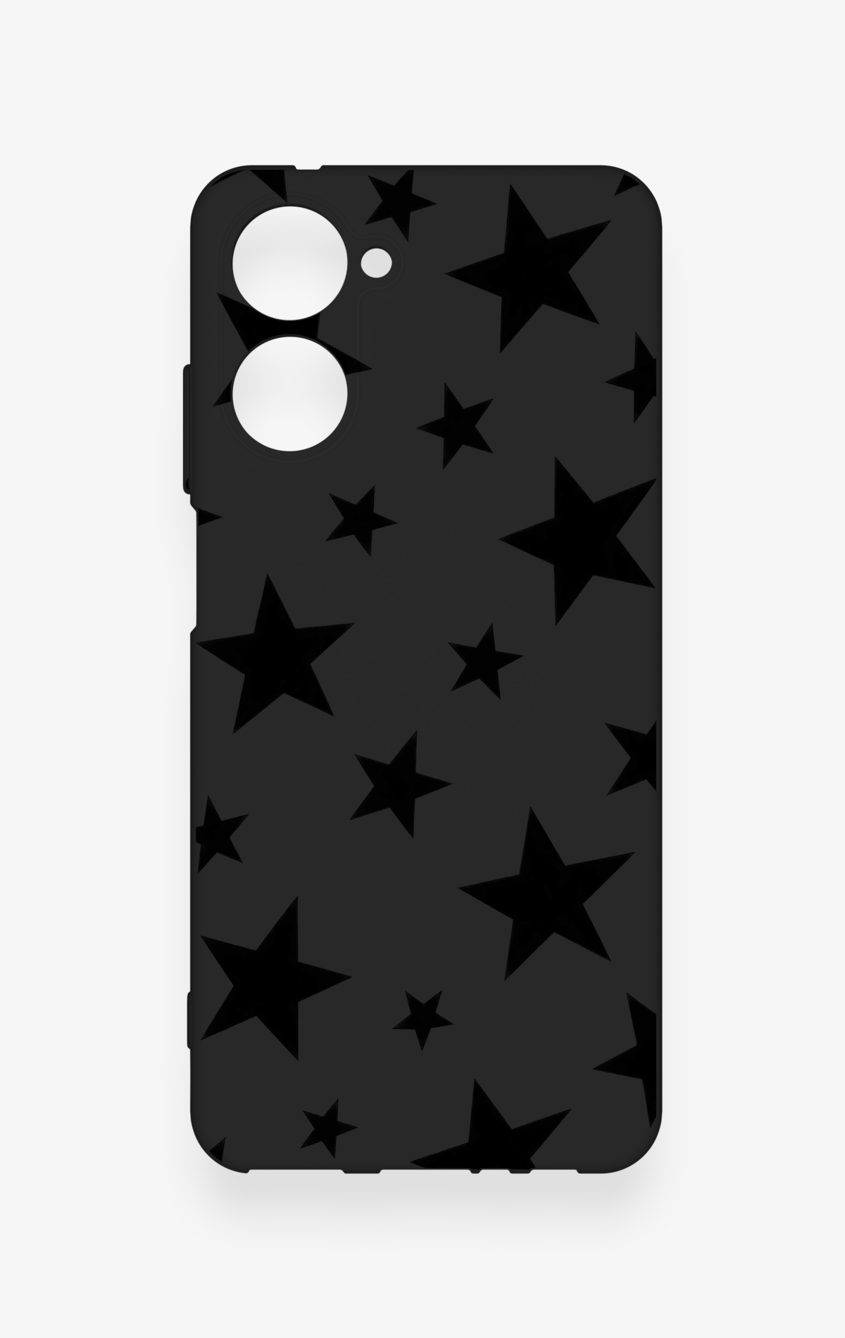 Realme 10 Uyumlu Siyah Star Desenli Silikon Kılıf