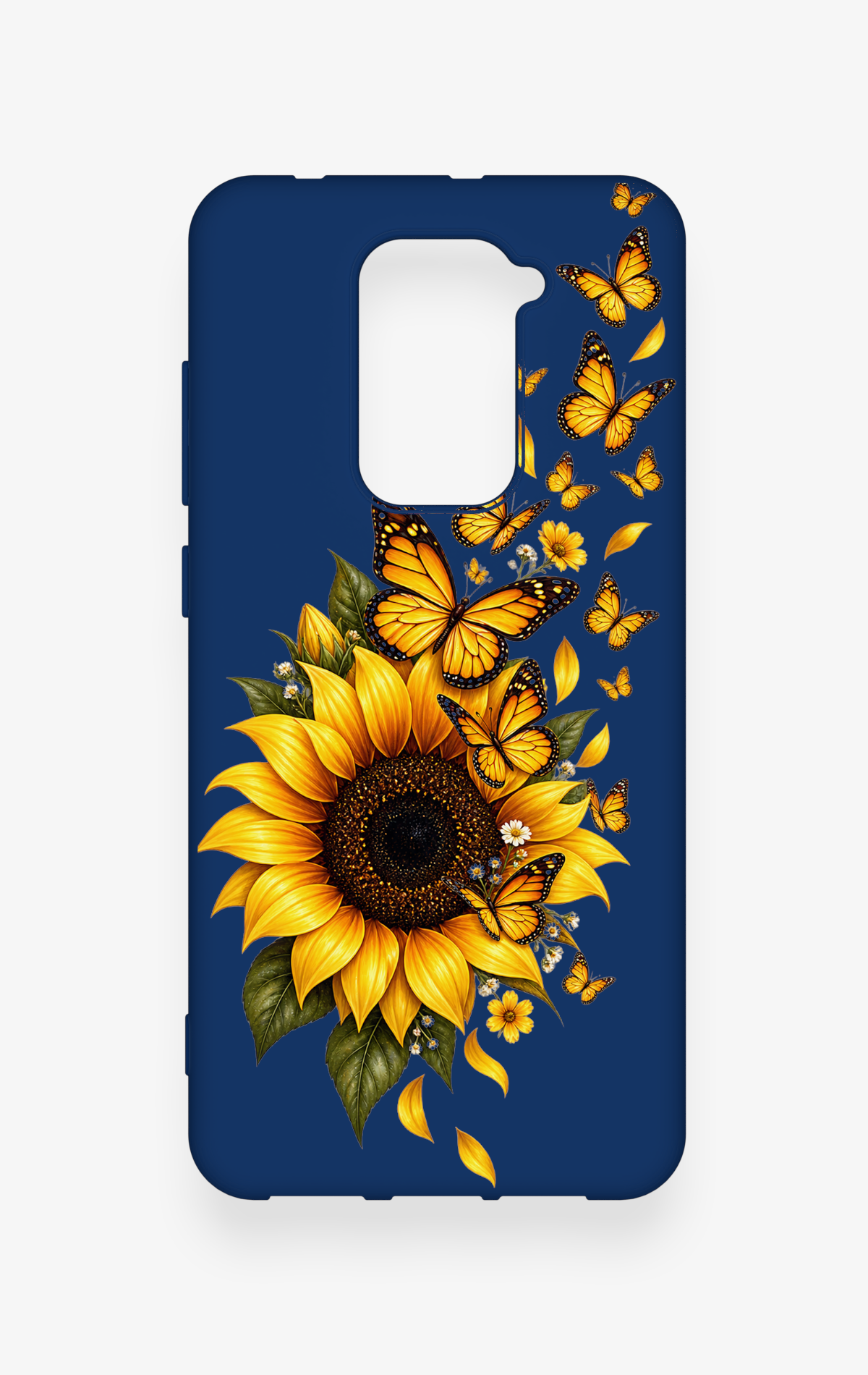 Redmi Note 9 Uyumlu Ayçiçeği Desenli Silikon Kılıf