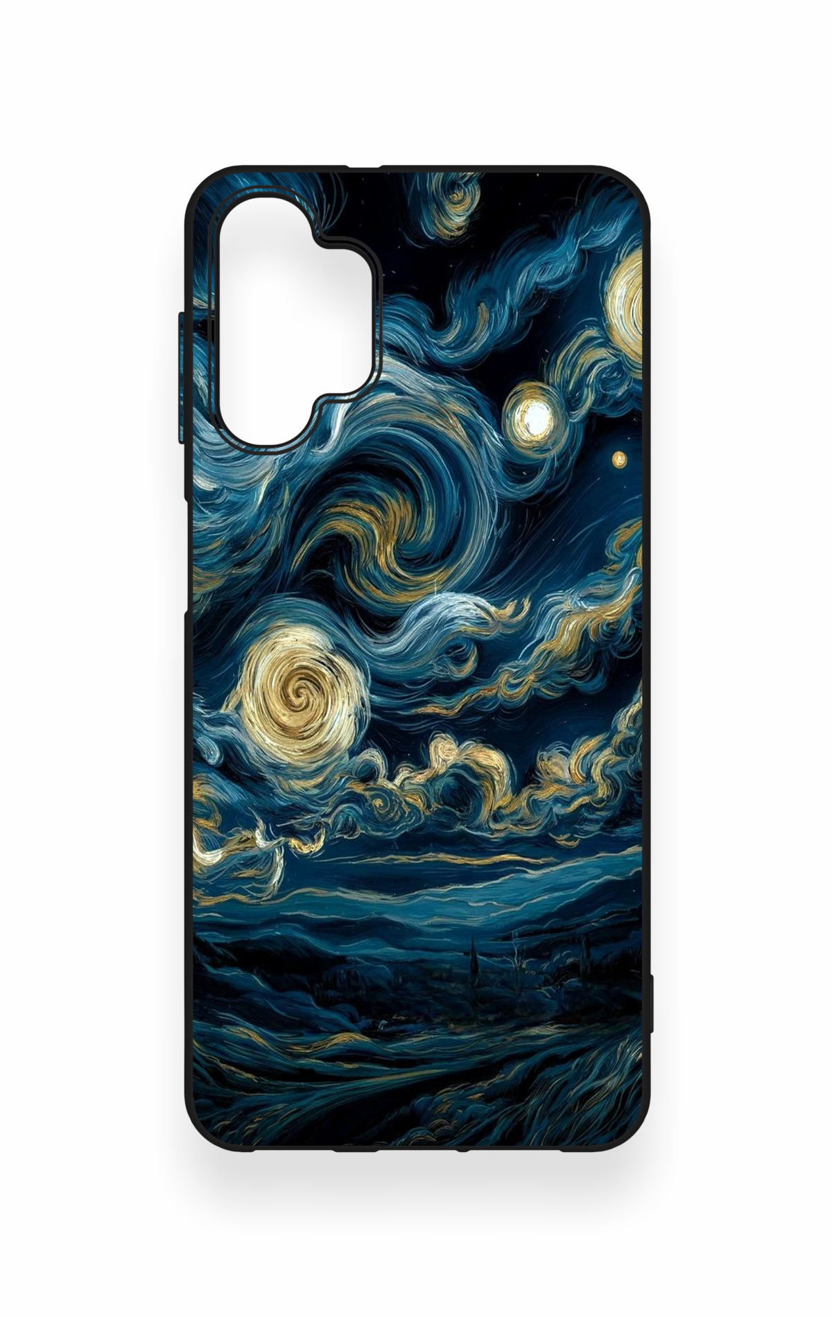 Samsung A32 Uyumlu Yıldızlı Gece Desenli Silikon Kılıf