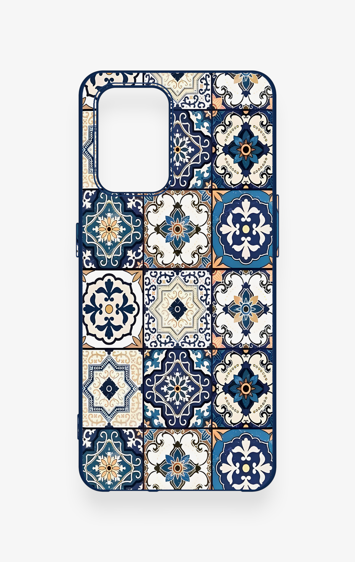 Oppo-A74 Uyumlu Mozaik Çini Desenli Silikon Kılıf