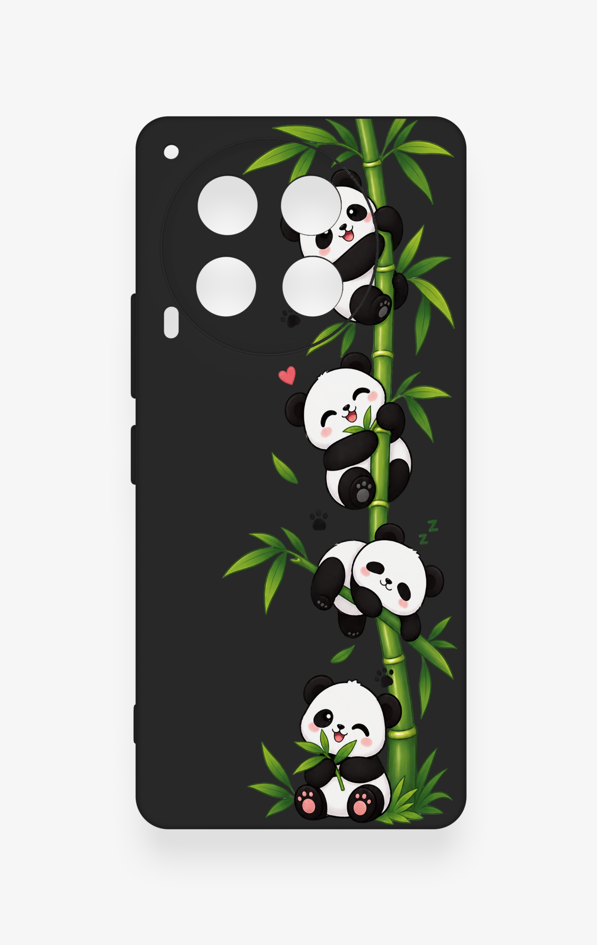 Tecno Camon 30 Uyumlu Sevimli Panda Bambu Desenli Silikon Kılıf