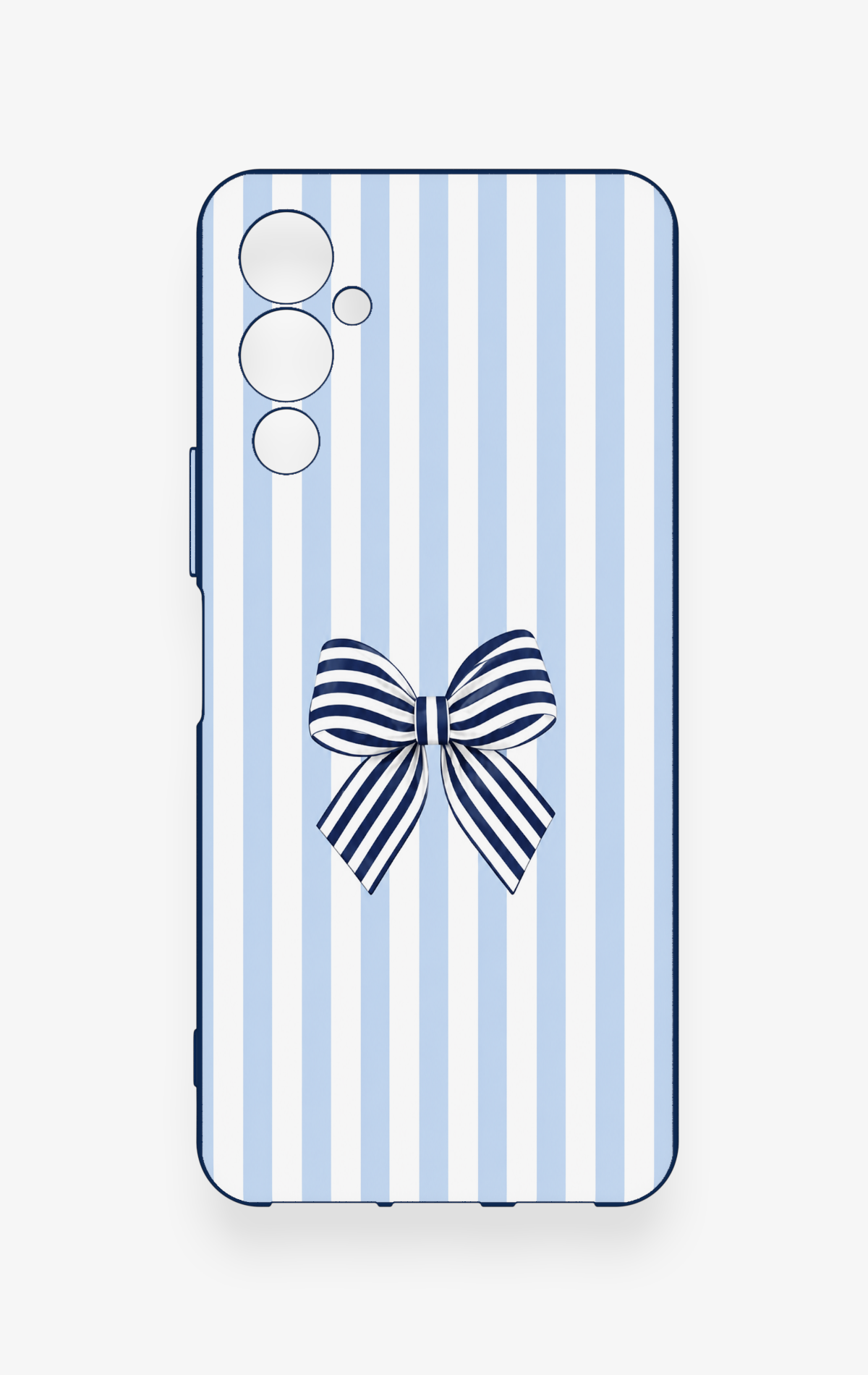 Tecno Pova Neo 4 Uyumlu Mavi Beyaz Kurdele Desenli Silikon Kılıf