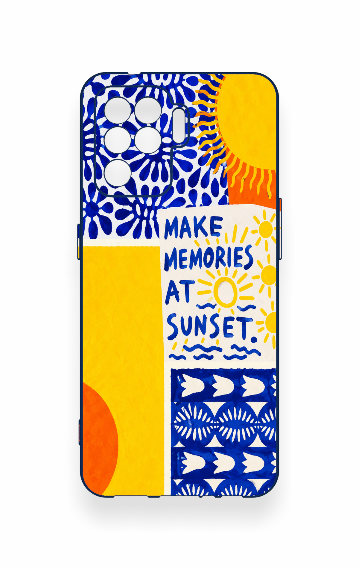 Oppo Reno 5 Lite Uyumlu Sunset Desenli Silikon Kılıf
