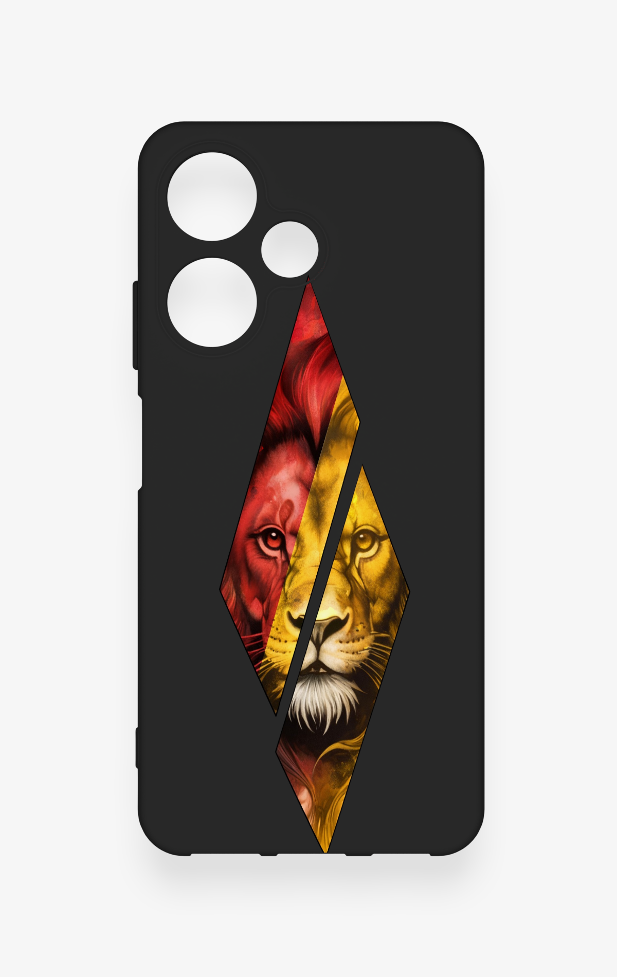 İnfinix Hot 30i Uyumlu Kesik Aslan Desenli Silikon Kılıf