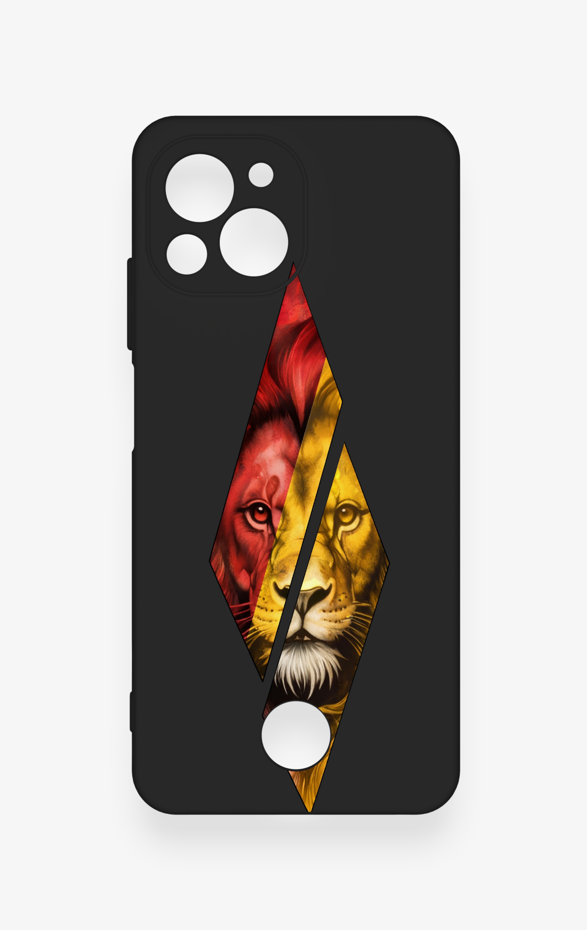 Reeder S23 Pro Max Uyumlu Kesik Aslan Desenli Silikon Kılıf