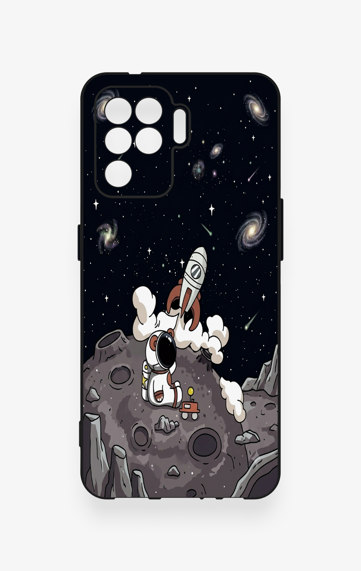 Oppo Reno 5 Lite Uyumlu Uzay Astronot Desenli Silikon Kılıf