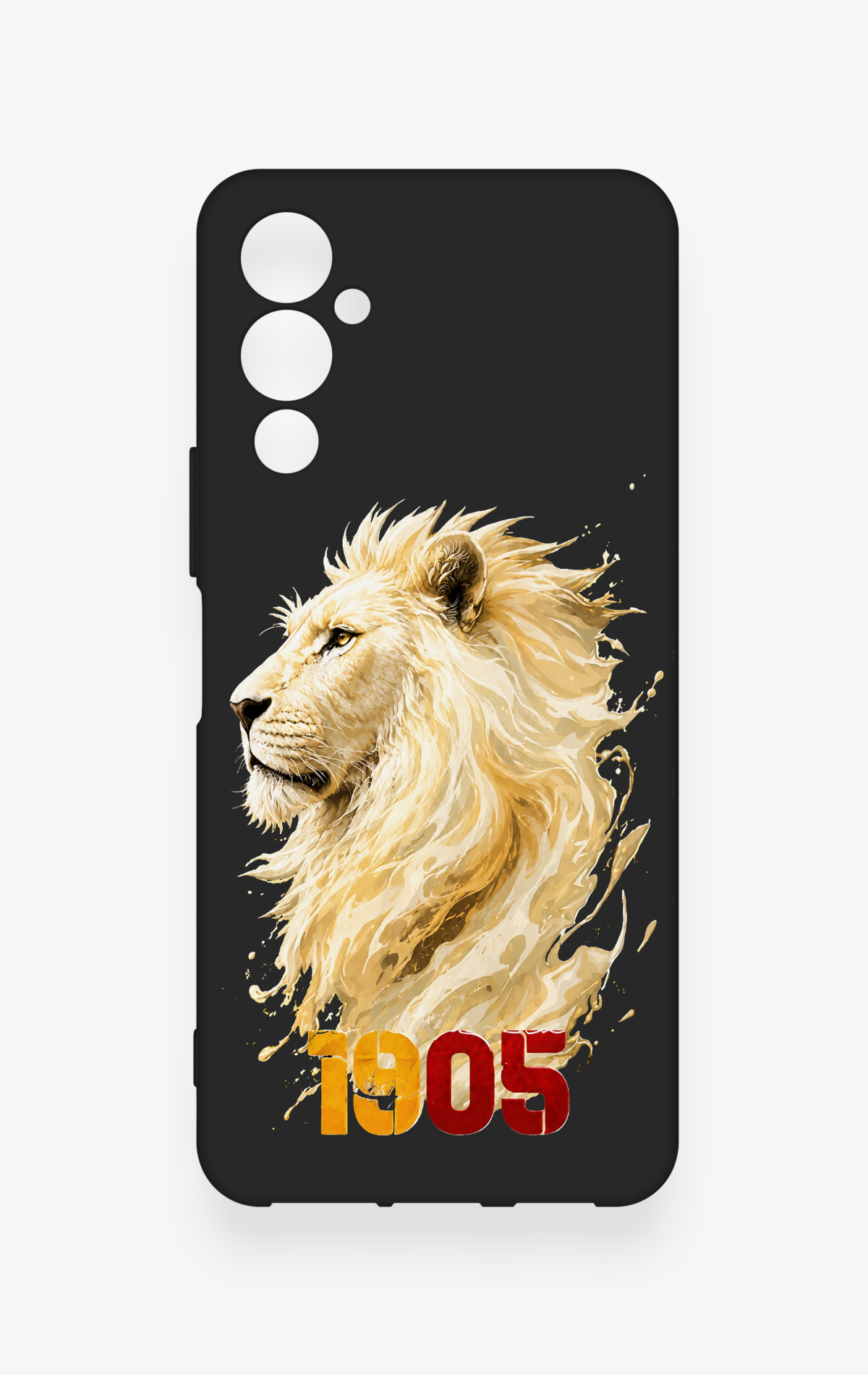Tecno Pova Neo 4 Uyumlu Sarı Kırmızı 1905 Aslan Desenli Silikon Kılıf