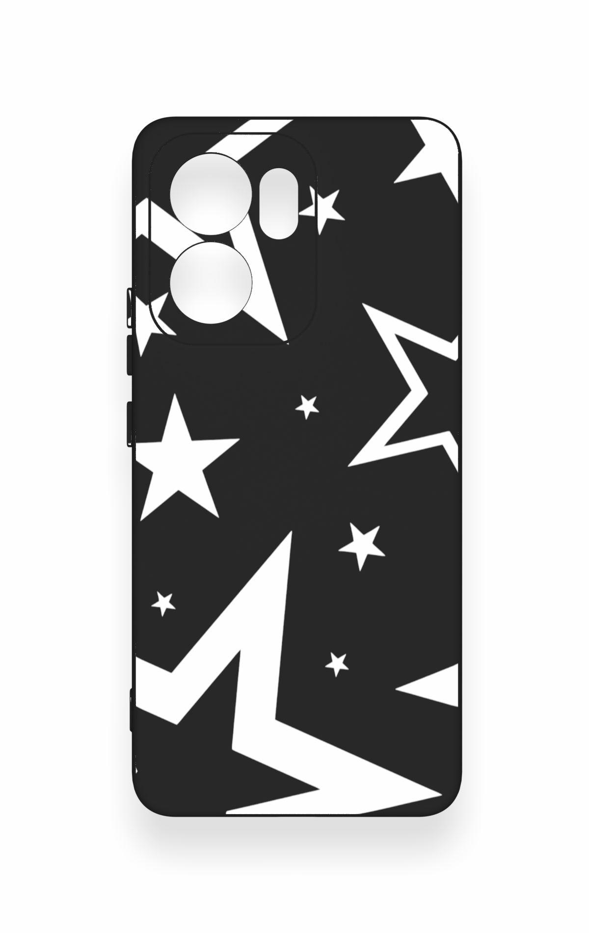 Oppo Reno 13F Uyumlu Siyah Mega Star Desenli Silikon Kılıf