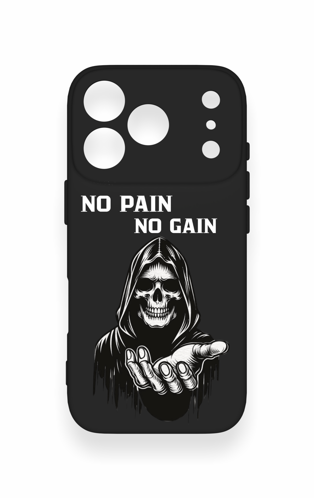 iPhone 17 Pro Uyumlu No Pain No Gain Desenli Silikon Kılıf