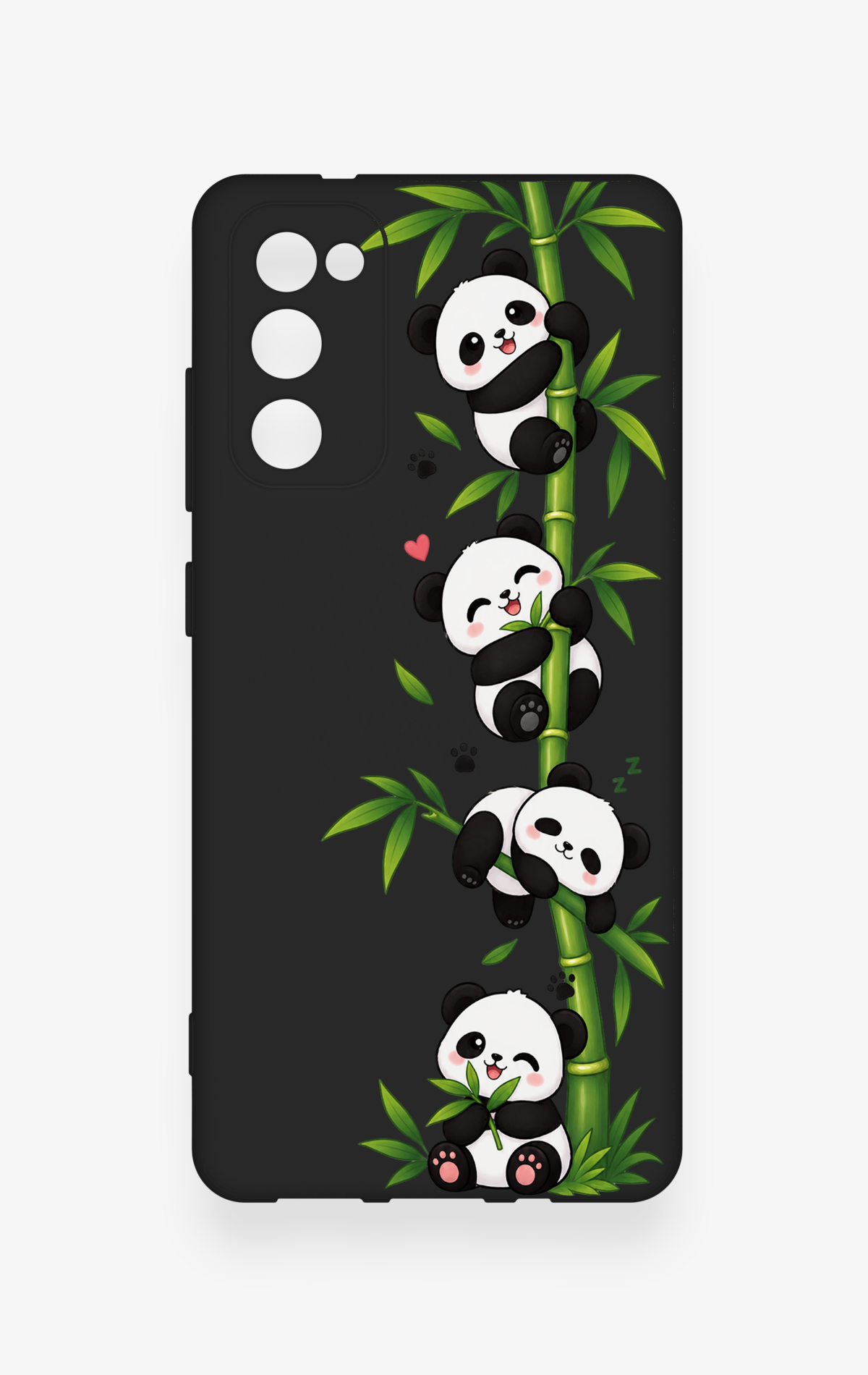 Samsung S20Fe Uyumlu Sevimli Panda Bambu Desenli Silikon Kılıf