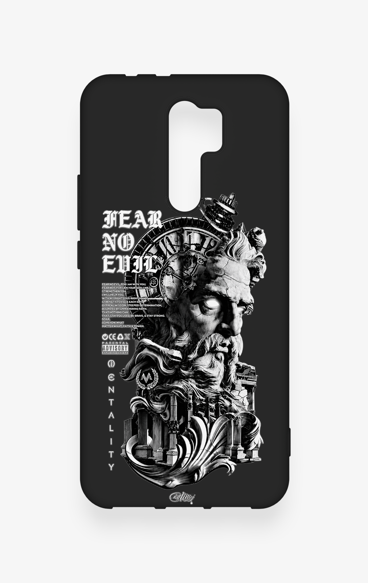 Redmi 9 Uyumlu Fear No Evil Desenli Silikon Kılıf