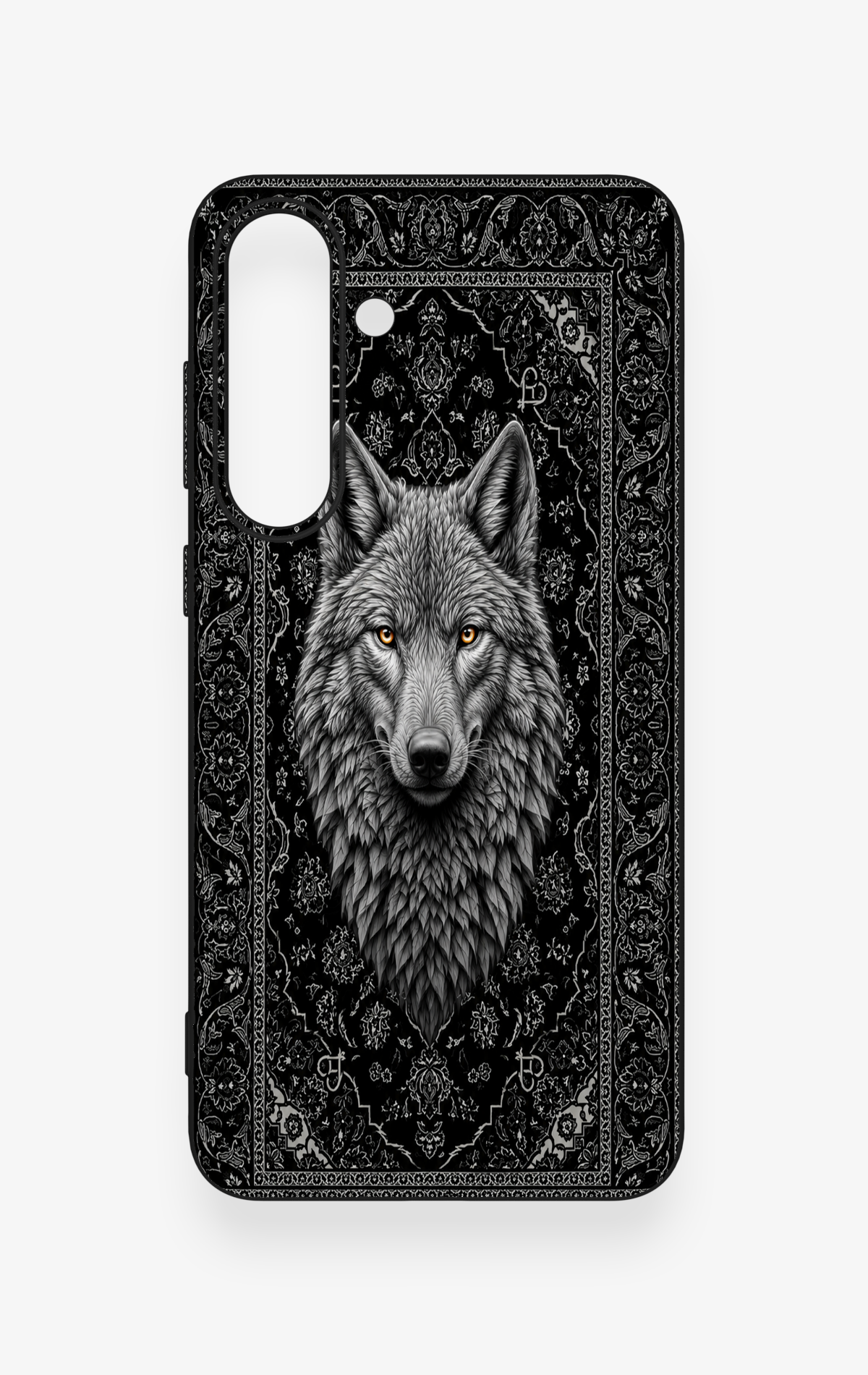 Samsung S25Fe Uyumlu Etnik Kurt Desenli Silikon Kılıf