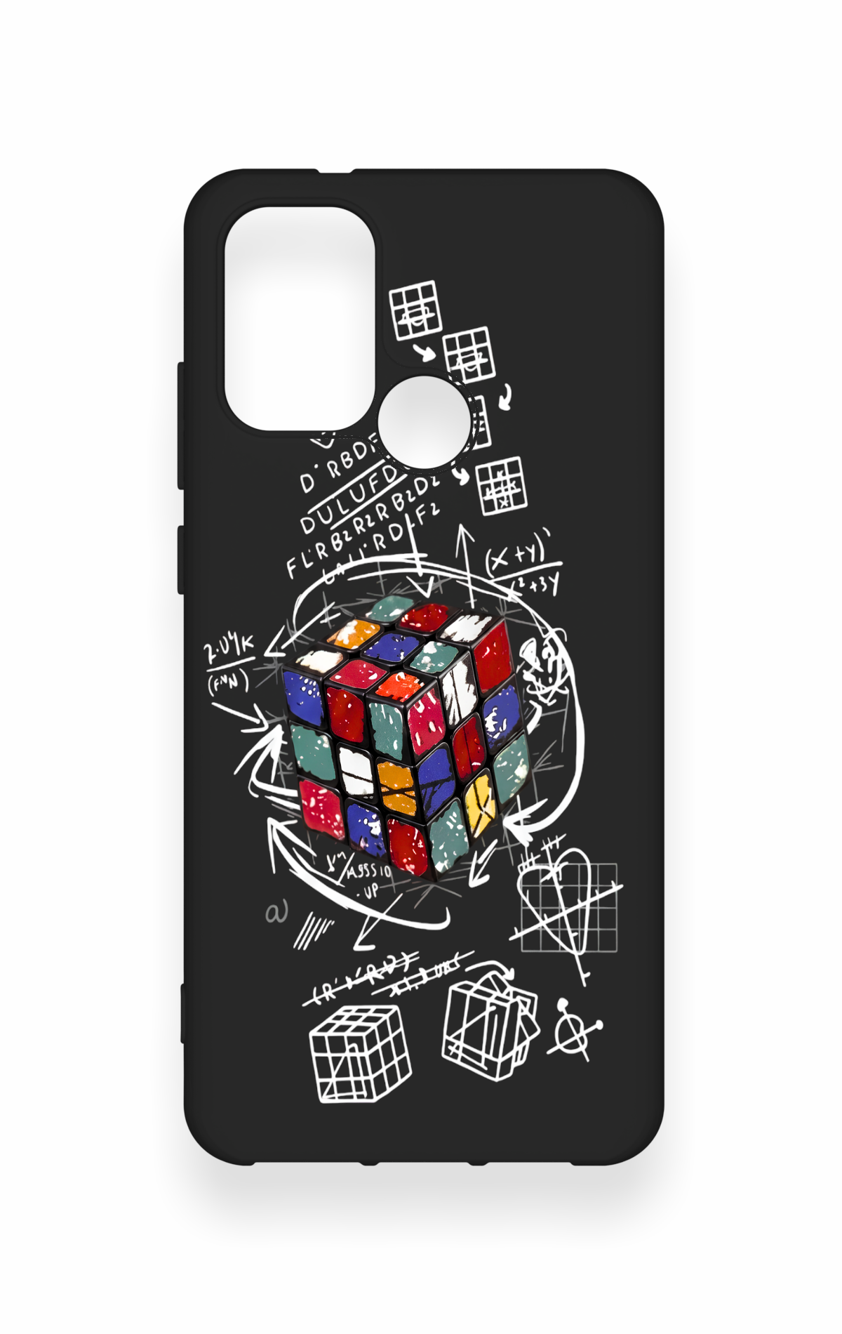 Casper Via F20 Uyumlu Rubik Küb Desenli Silikon Kılıf